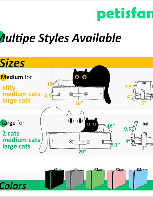 Load image into Gallery viewer, Portable Litter Box for Easy Travel with Cats and Kitties with 1 Collapsible Bowl and 1 Scoop
