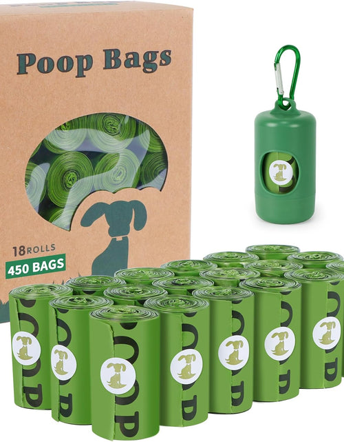 Load image into Gallery viewer, Dog Poop Bag Biodegradable Scented: Leak Proof Dog Waste Bags with 1 Dispenser, 18 Rolls Refills Poop Bags -450 Counts

