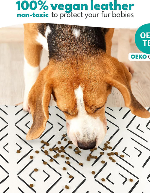 Load image into Gallery viewer, Boho Dog Food Mat &amp; Cat Food Mat - Large Waterproof Pet Food Mat - Dog Mat &amp; Cat Mat for Food &amp; Water Bowls - Large Dog Food Mats for Floors Waterproof - Waterproof Dog Bowl Mat &amp; Cat Bowl Mat
