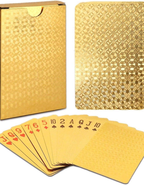Load image into Gallery viewer, Deck of Cards, Gold Deck of Cards, Gold Playing Cards, Gold Waterproof Playing Cards, Waterproof Playing Cards, Poker Cards, Deck of Waterproof Cards, Washable Flexible, Use for Party and Game
