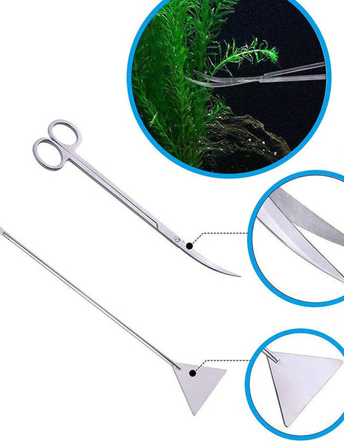 Load image into Gallery viewer, Aquarium Aquascaping Tool, Long Tweezers Scissors Spatula, 4 in 1 Stainless Steel Aquatic Plants Set for Fish Starter Kits, Aquariums Tank and Terrarium
