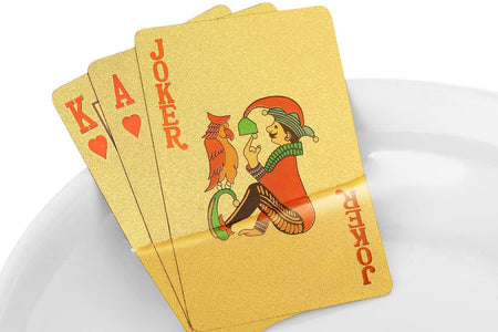 Deck of Cards, Gold Deck of Cards, Gold Playing Cards, Gold Waterproof Playing Cards, Waterproof Playing Cards, Poker Cards, Deck of Waterproof Cards, Washable Flexible, Use for Party and Game