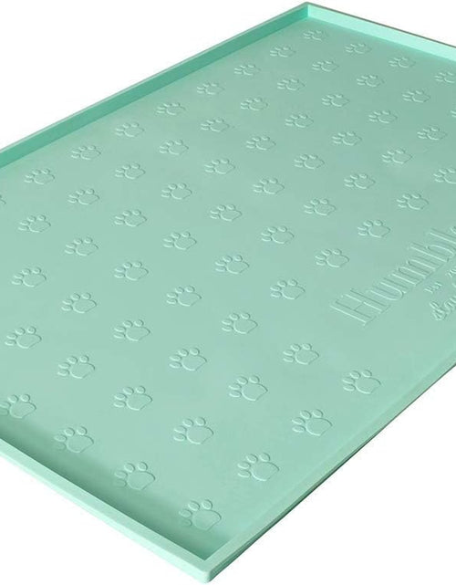 Load image into Gallery viewer, Food Mat Feeding Tray - Non-Slip, Anti-Spill, Raised Dog Food Mat, Easy Clean Waterproof - Premium Quality Silicone - Perfect for Dog Bowl Mat and Cat Feeding Mat Tray, 24" X 16"
