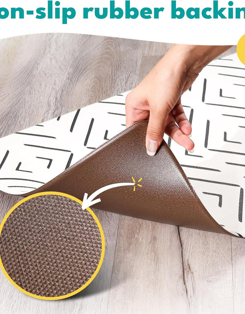 Load image into Gallery viewer, Boho Dog Food Mat &amp; Cat Food Mat - Large Waterproof Pet Food Mat - Dog Mat &amp; Cat Mat for Food &amp; Water Bowls - Large Dog Food Mats for Floors Waterproof - Waterproof Dog Bowl Mat &amp; Cat Bowl Mat
