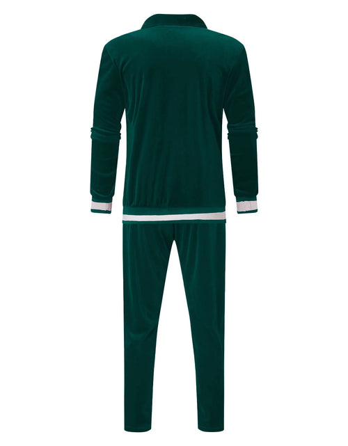 Load image into Gallery viewer, Conjunto Deportivo De Terciopelo Para Hombre, Conjunto Deportivo De Terciopelo Para Hombre 2023 2 Piezas Chaqueta De Invierno Cálida Con Zíper Completa Pantalones Deportivos Ropa Deportiva Conjunto Deportivo
