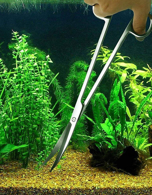 Load image into Gallery viewer, Aquarium Aquascaping Tool, Long Tweezers Scissors Spatula, 4 in 1 Stainless Steel Aquatic Plants Set for Fish Starter Kits, Aquariums Tank and Terrarium
