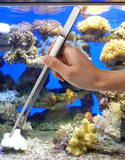Load image into Gallery viewer, Aquarium Aquascaping Tool, Long Tweezers Scissors Spatula, 4 in 1 Stainless Steel Aquatic Plants Set for Fish Starter Kits, Aquariums Tank and Terrarium
