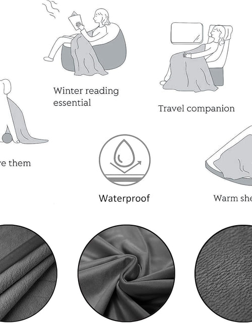 Load image into Gallery viewer, Pet Bed Blanket Reversible 100% Waterproof Velvet Super Soft for Sofa and Bed (40X60 Inches, Light Grey+Grey)
