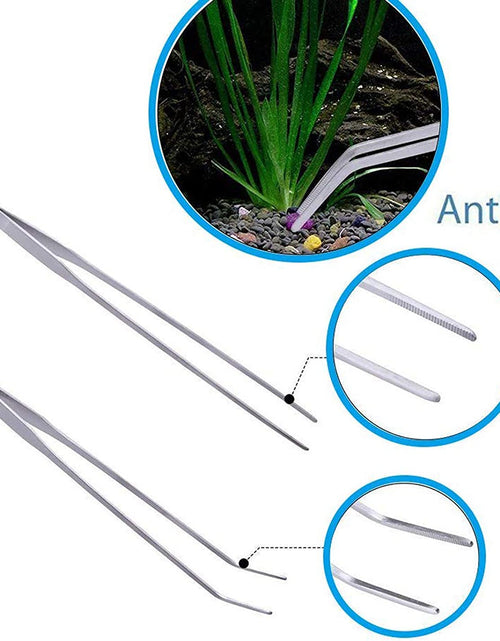 Load image into Gallery viewer, Aquarium Aquascaping Tool, Long Tweezers Scissors Spatula, 4 in 1 Stainless Steel Aquatic Plants Set for Fish Starter Kits, Aquariums Tank and Terrarium
