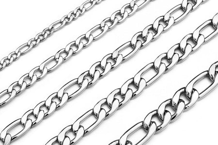 Figaro Chain Necklace Stainless Steel Real Gold Plated Chains for Men Women Jewelry