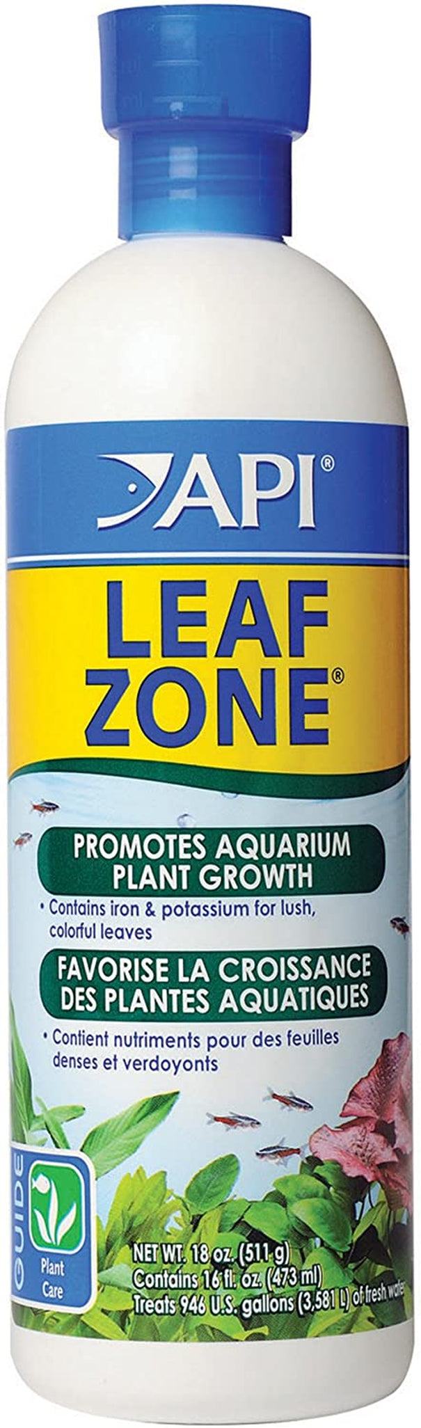 LEAF ZONE Freshwater Aquarium Plant Fertilizer 18-Ounce Bottle White